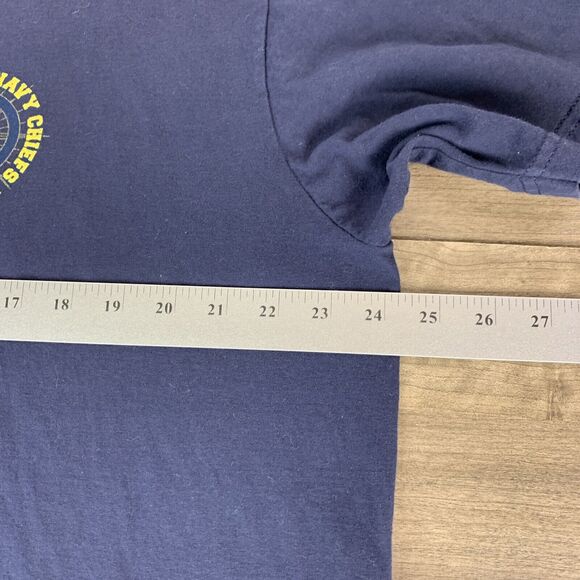 U.S. Navy T Shirt Size 2XL  United States Chief USA Navy Blue USN Semper Fortis - Picture 5 of 10